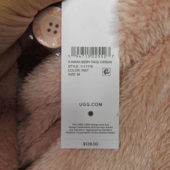 UGG ANNONA SHERPA TRAVEL CARDIGAN IN ROSEWATER - Picture 5 of 9